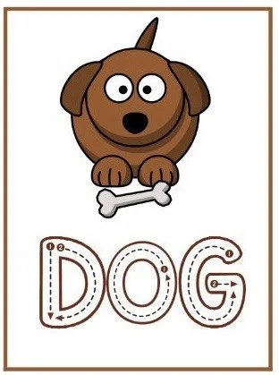 Ficha de lectura en inglés con ilustración infantil